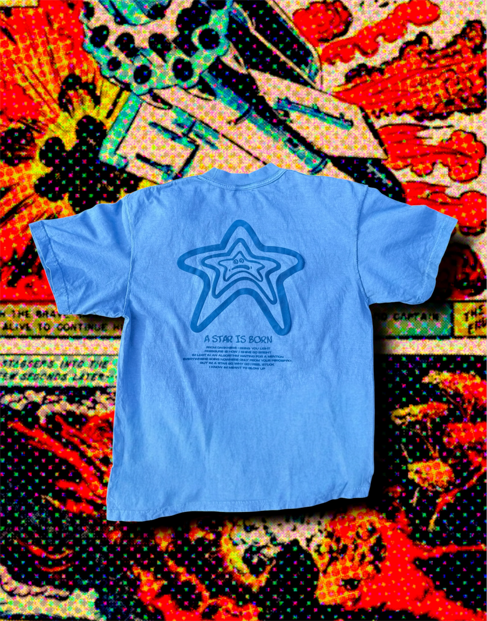 BLUE STARBURST TEE